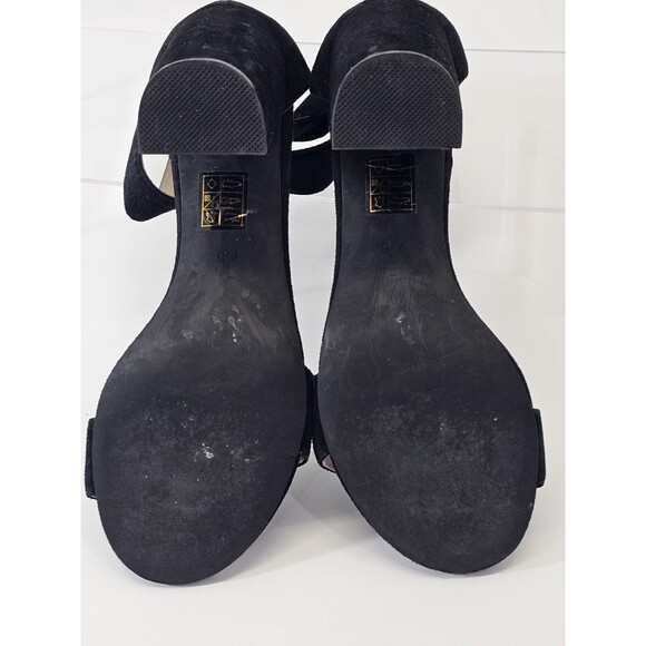 MDS Women's‎ 7.5 Jeffrey Campbell Lindsay Black Suede Sandal High Heel Pumps EUC - Picture 8 of 9